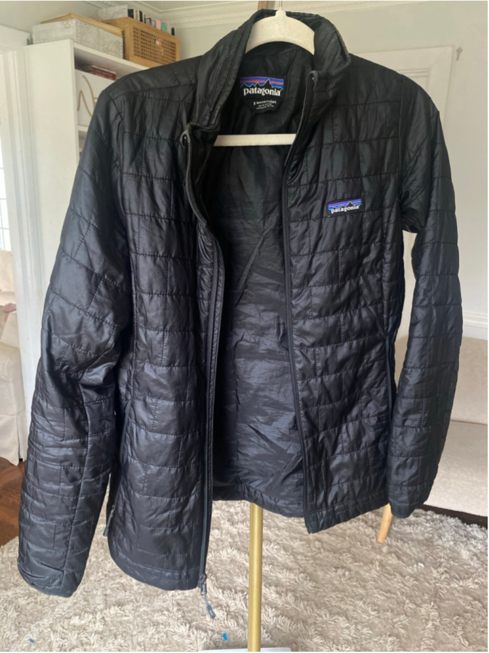 Patagonia Nano Puff Jacket Black Quiet Luxury Quilted Full Zip Gorpcore Hiking - Picture 4 of 14